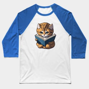 Reading Cat Baseball T-Shirt